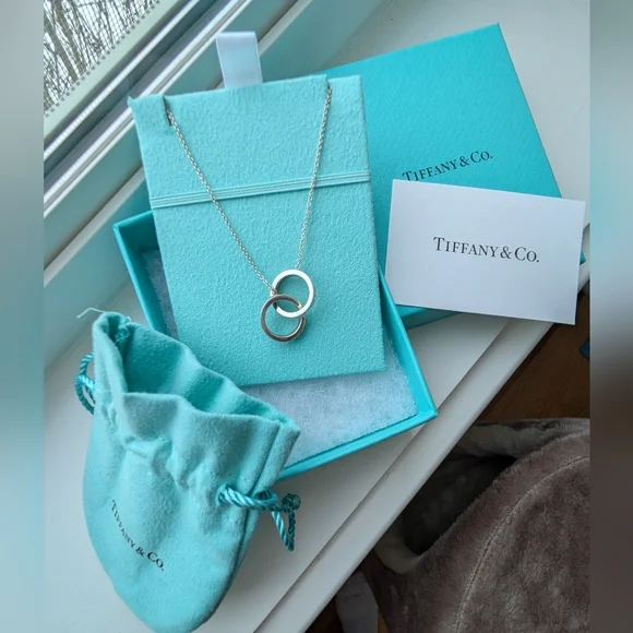 Tiffany & Co. 1837 Small Sterling Silver Interlocking Circles Necklace - Picture 1 of 14